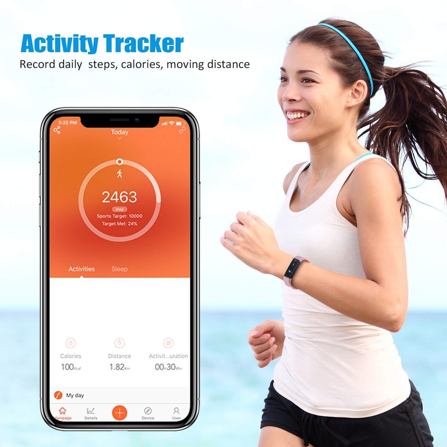 ARX Fit Slim — Smart Activity Tracker Watch | Sleep Monitor | 8 Colors