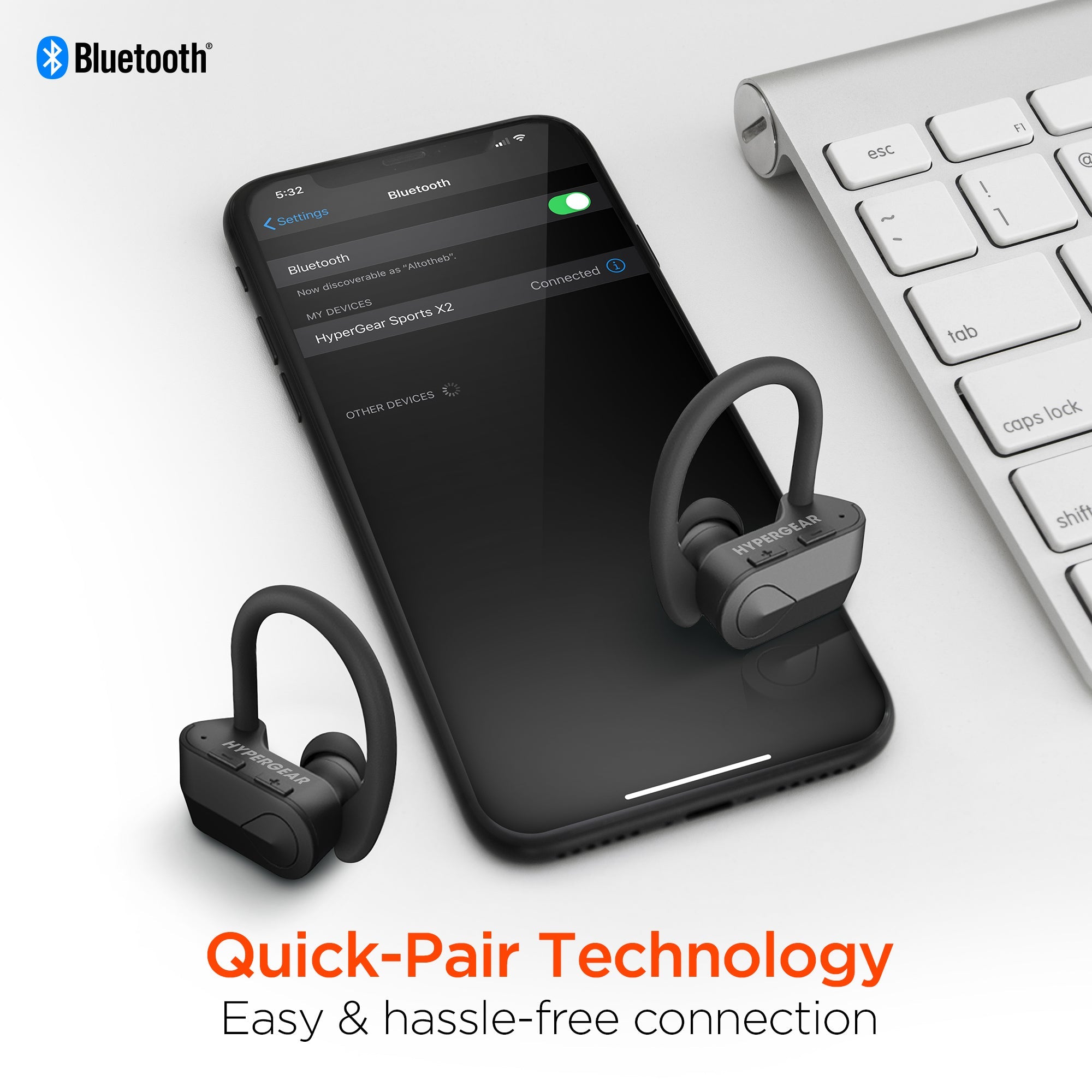 ARX Fit X2 — True Wireless Sport Earbuds | Bluetooth 5.0 | Quick Pair | 4H Playtime | Ear Hooks