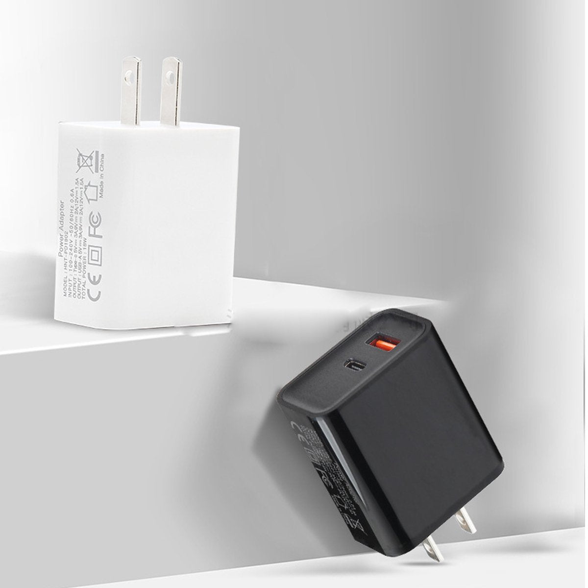 ARX Charge Duo — Dual Port USB-C & USB-A Wall Charger | 3A Fast Charge | 2-Pack