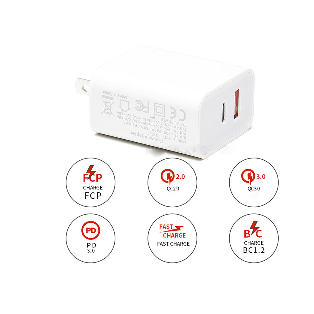 ARX Charge Duo — Dual Port USB-C & USB-A Wall Charger | 3A Fast Charge | 2-Pack