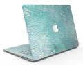 Blue-Green Watercolor and Gold Glitter Chevron - MacBook Air Skin Kit