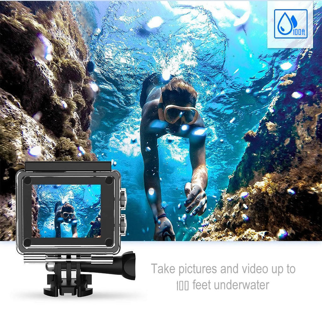 ARX Cam 4K — Ultra HD 4K Action Camera | Waterproof 100ft | WiFi | EIS | RF Remote | 3 Colors