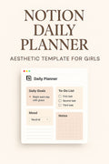 Notion Daily Planner – Aesthetic Template for Girls