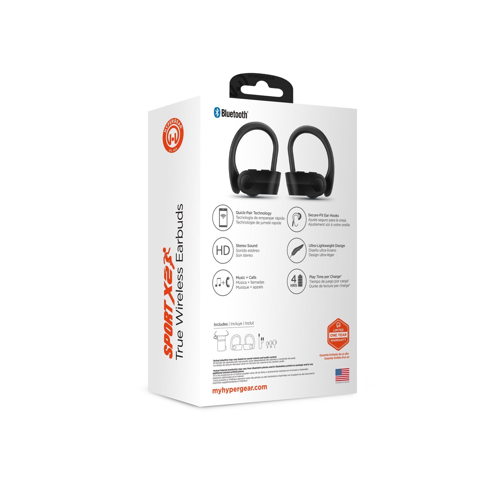 ARX Fit X2 — True Wireless Sport Earbuds | Bluetooth 5.0 | Quick Pair | 4H Playtime | Ear Hooks