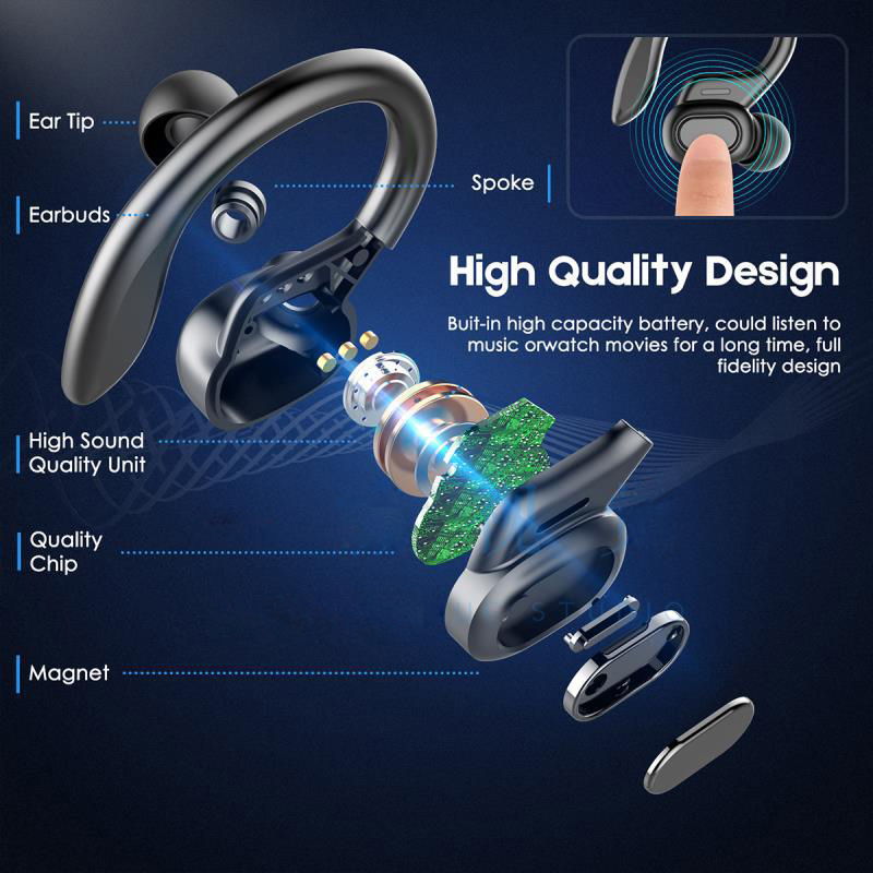 ARX Pods Sport — TWS Bluetooth 5.0 Earbuds | LED Display | Noise Cancelling