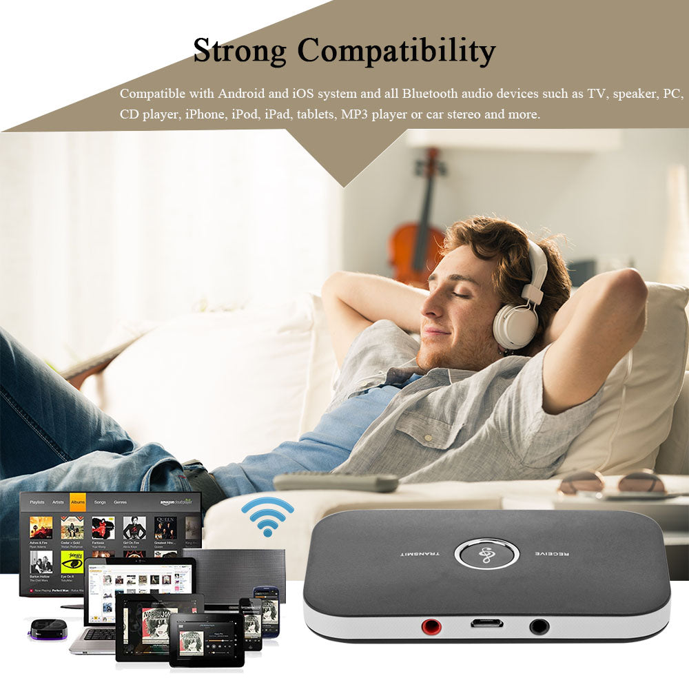 ARX Link Duo — 2-in-1 Bluetooth Audio Transmitter & Receiver | 8H Battery | 3.5mm & RCA
