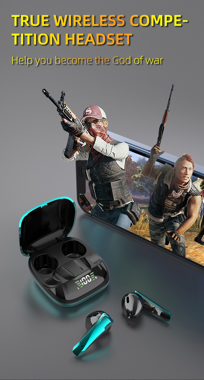 ARX Pods G1 — TWS Gaming Earbuds | Bluetooth 5.0 | Game Mode | IPX4 | LED Display | 5 Colors