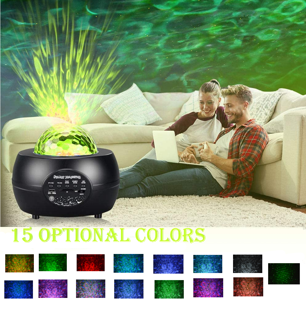 ARX Glow S1 — LED Starry Sky Projector & Bluetooth Speaker | 15 Water Patterns | Laser | Remote
