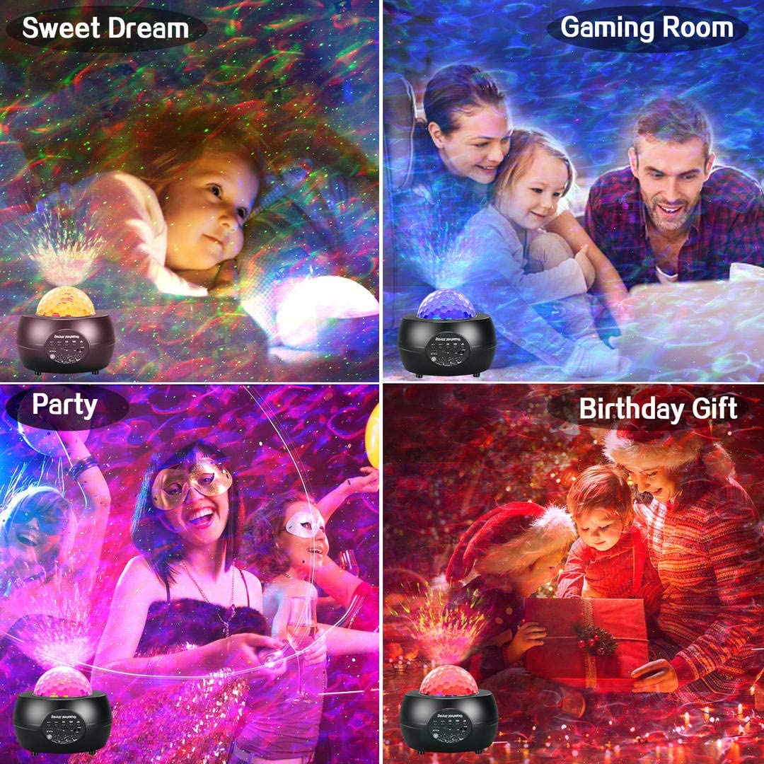 ARX Glow S1 — LED Starry Sky Projector & Bluetooth Speaker | 15 Water Patterns | Laser | Remote