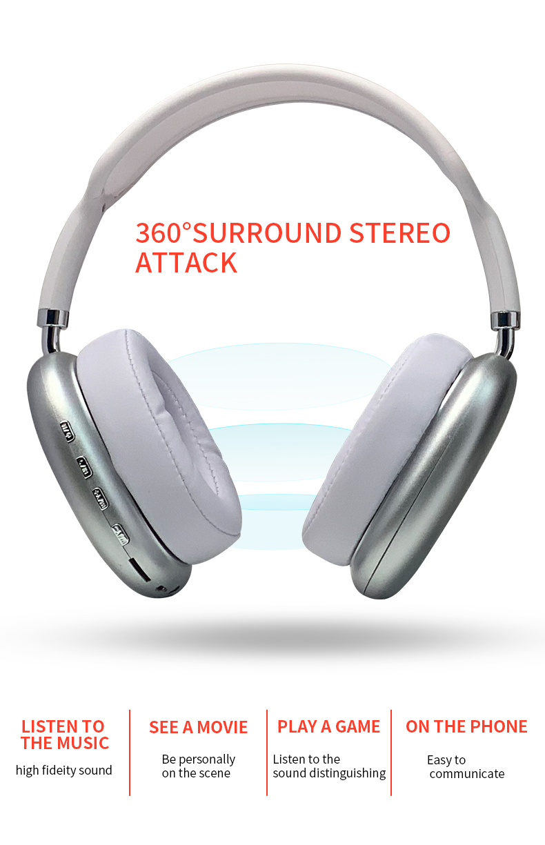 ARX Sound P9 — Wireless HIFI Stereo Headphones | Bluetooth 5.0 | TF Card | FM | 5 Colors