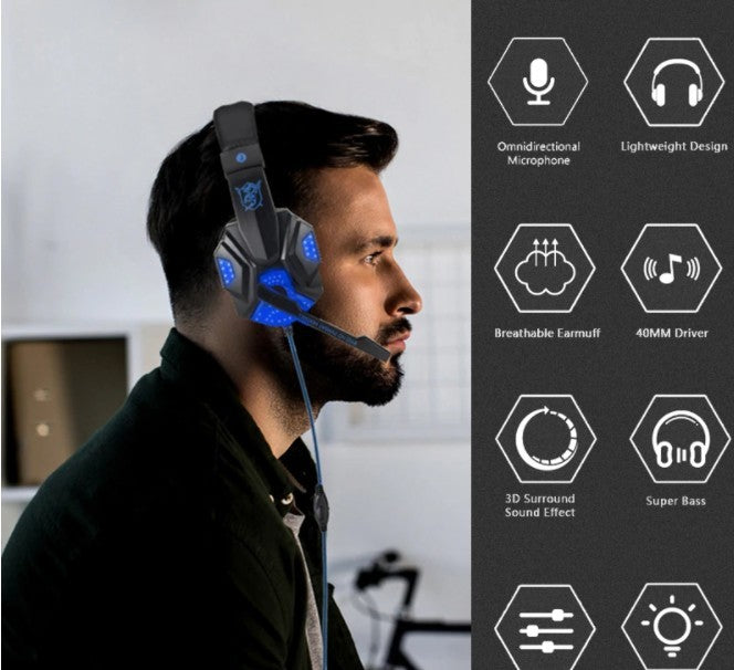 ARX Strike G9 — LED Gaming Headset | 40mm Driver | Mic | Multi-Platform