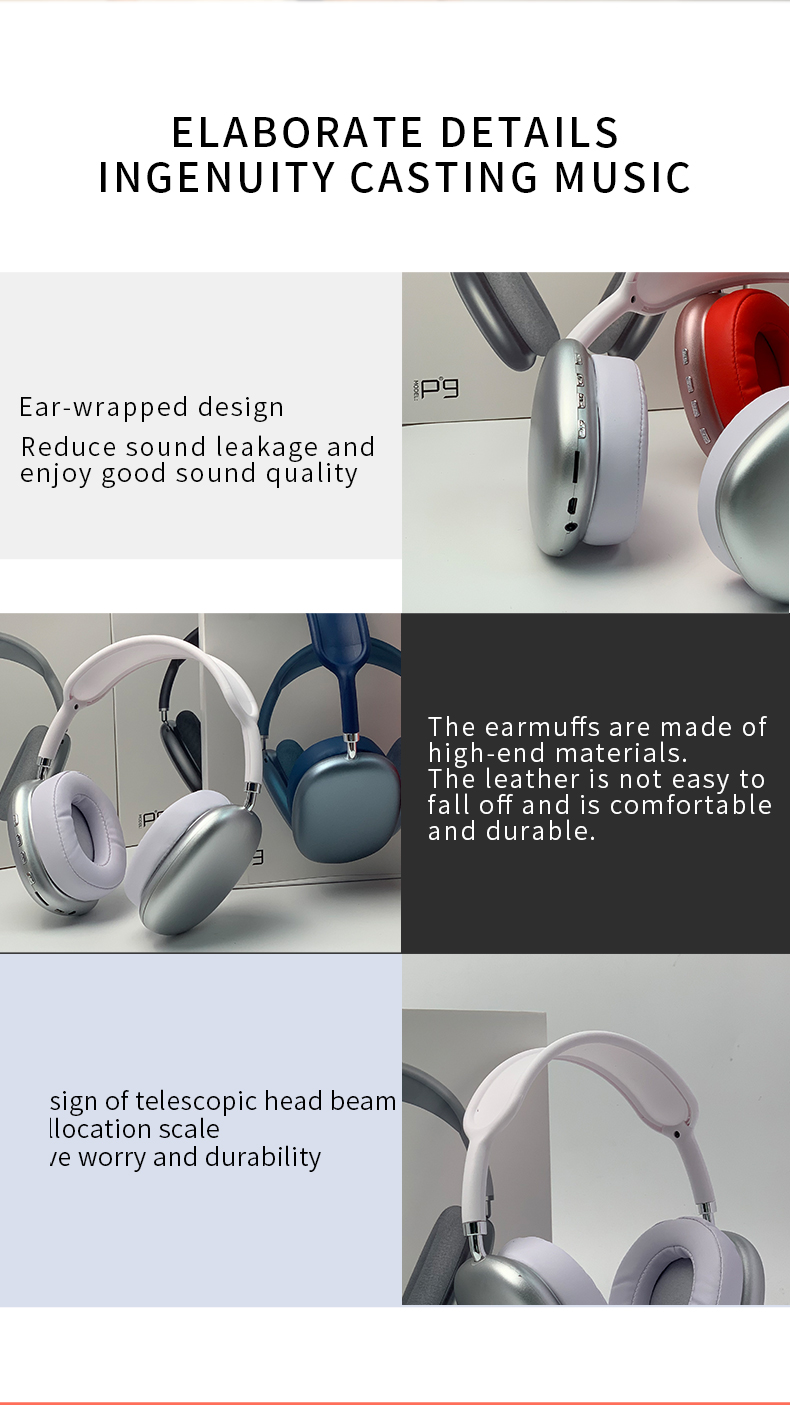 ARX Sound P9 — Wireless HIFI Stereo Headphones | Bluetooth 5.0 | TF Card | FM | 5 Colors