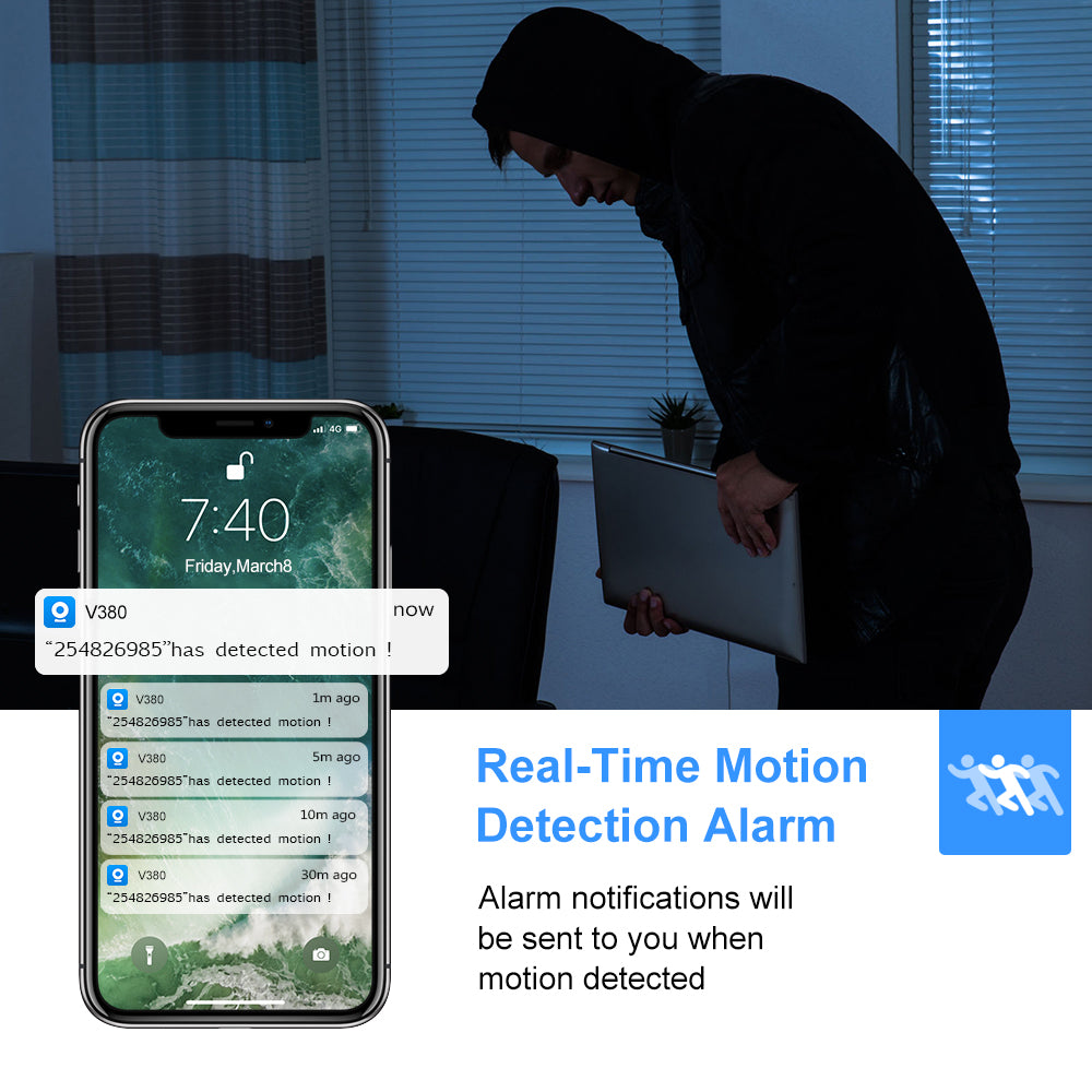 ARX Cam Mini — 1080P Wireless WiFi Security Camera | Night Vision 10m | Motion Detection | Cloud