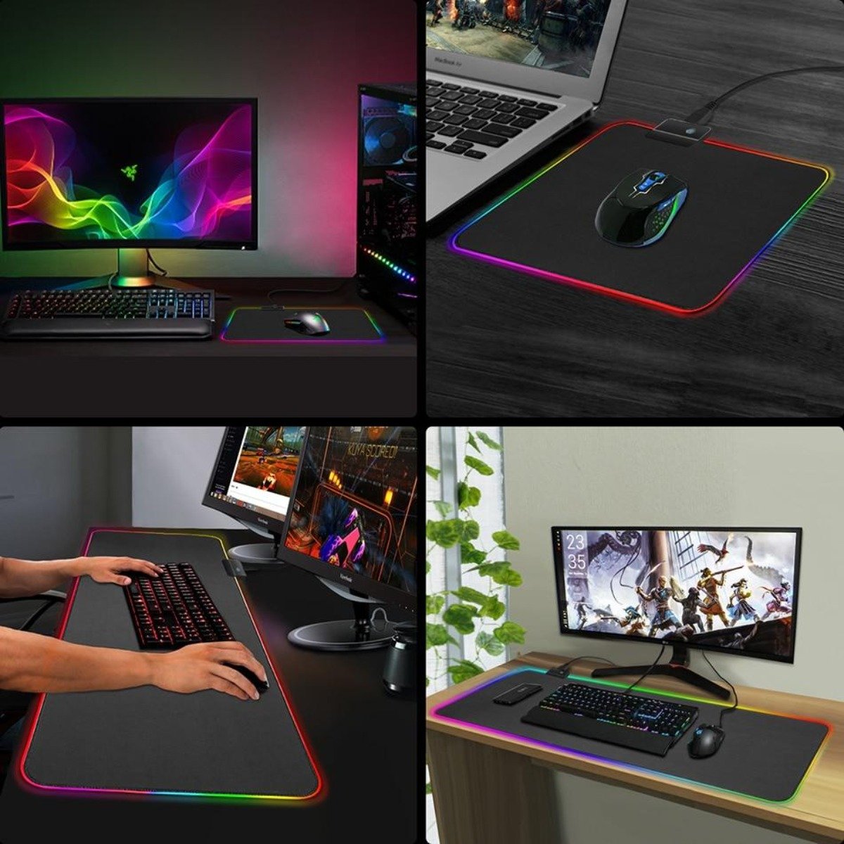 ARX Dragon RGB — Large Gaming Mouse Pad with 13 Lighting Modes